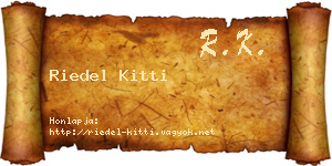 Riedel Kitti névjegykártya